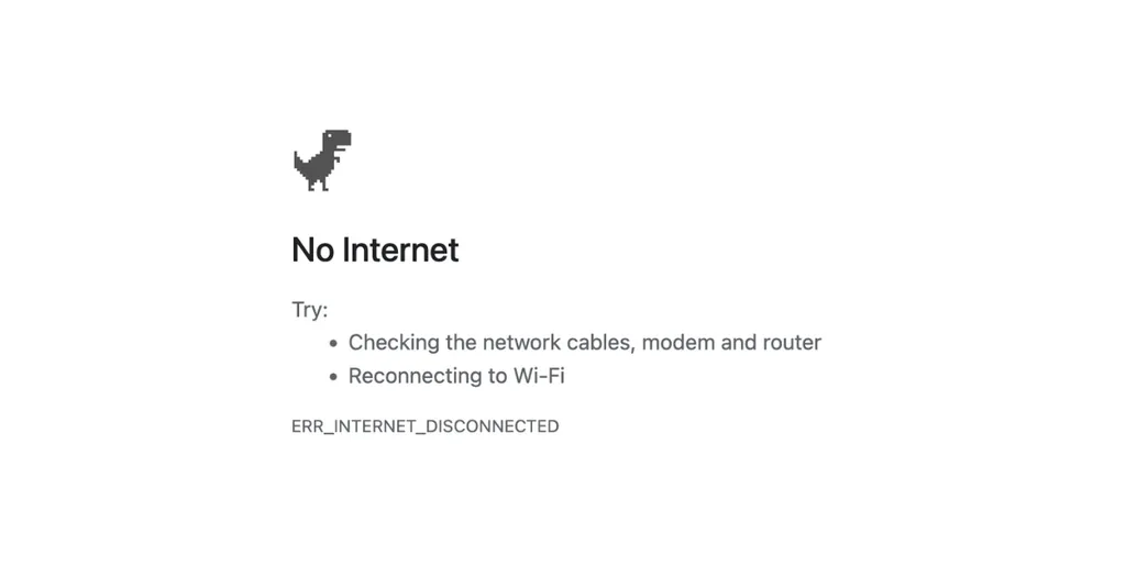 No Internet.